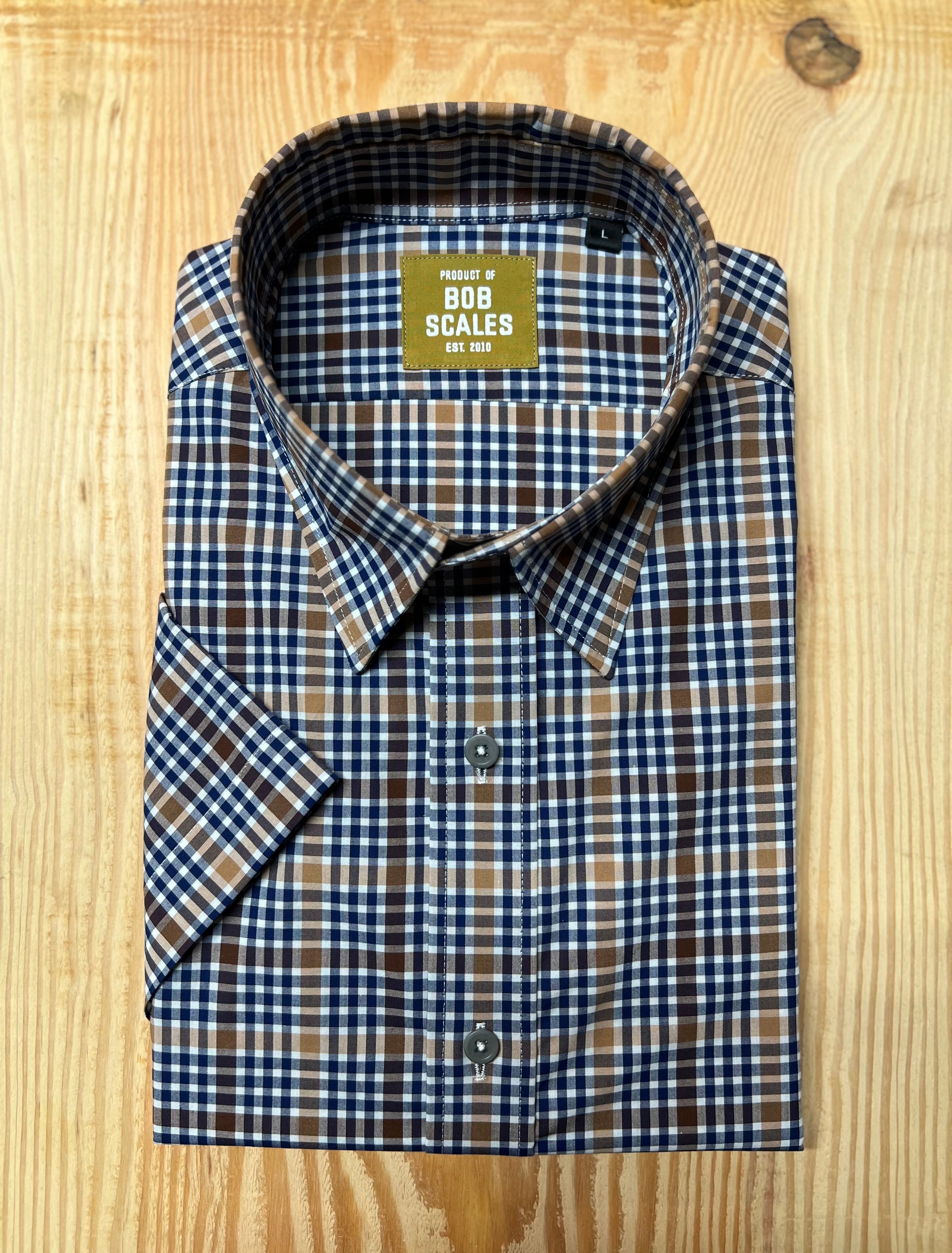 TAN PLAID SHORT SLEEVE DAILY DRIVER