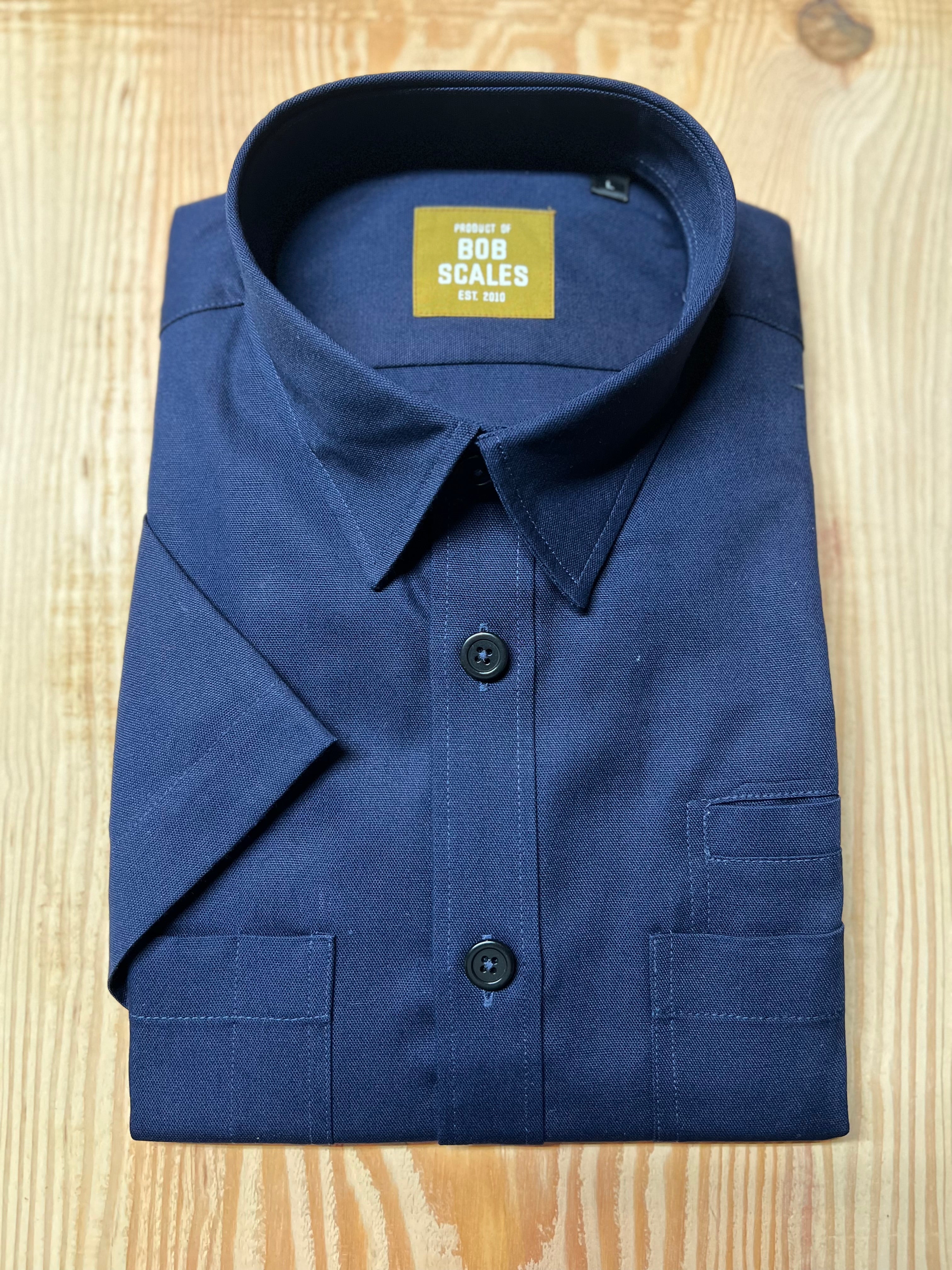 NAVY SHORT SLEEVE UTILITY SHIRT