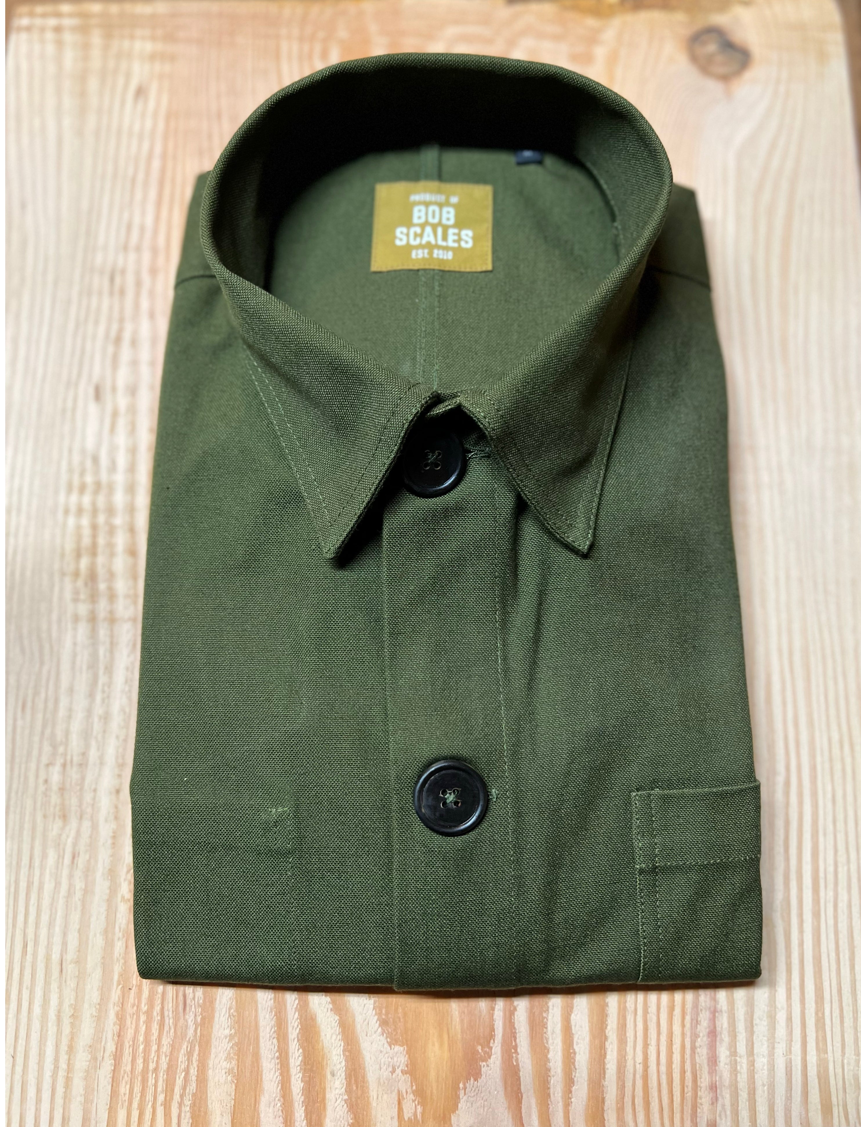 FOREST GREEN CANVAS CHORE COAT