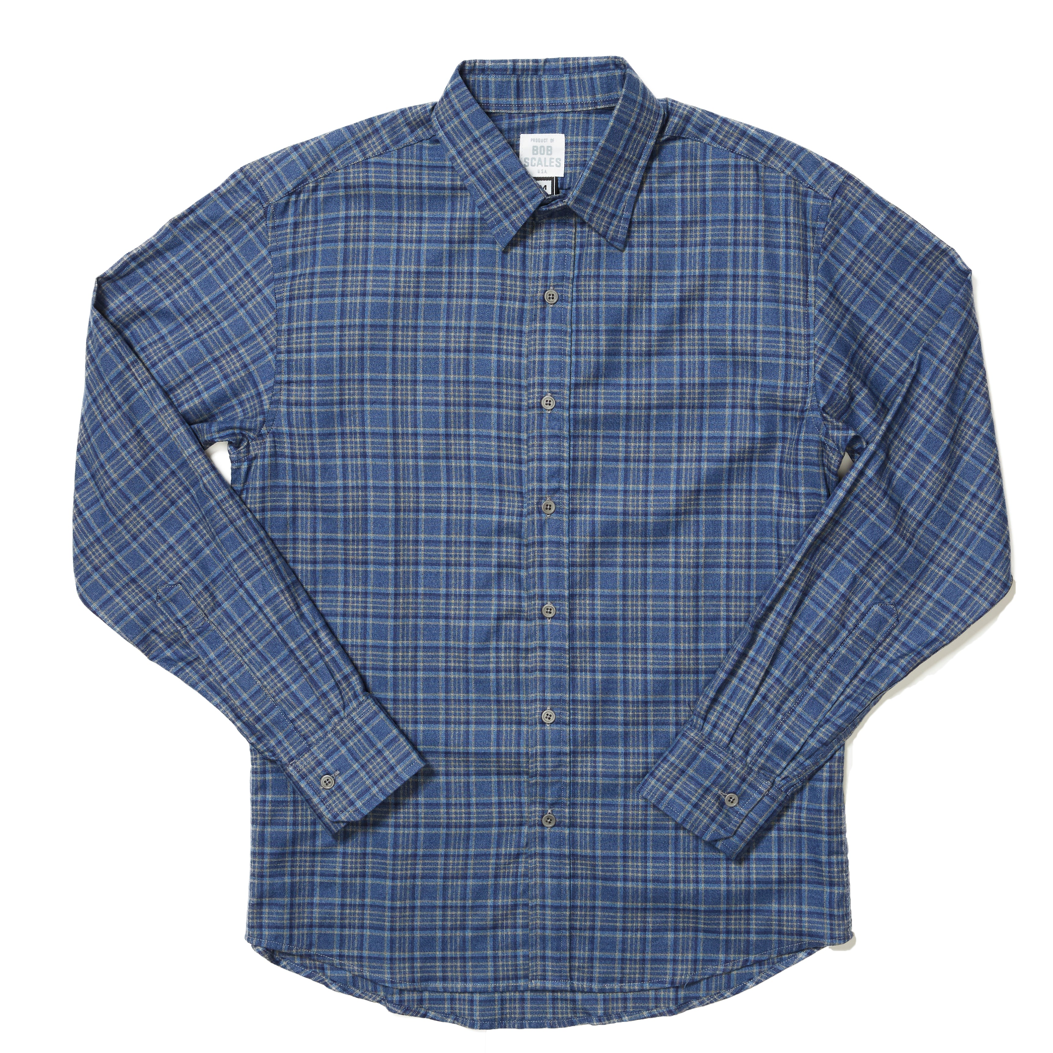 60% OFF AT CHECK OUT! BLUE PLAID LONG SLEEVE DAILY DRIVER