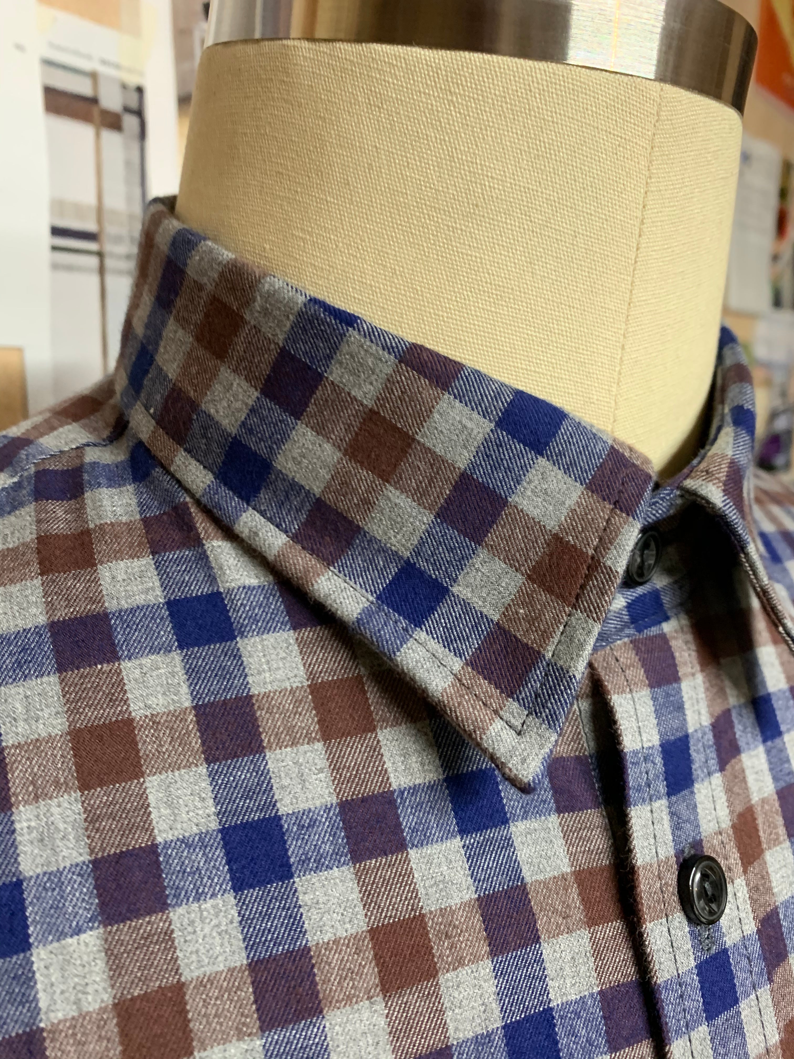 BLUE BROWN CK SHOP SHIRT